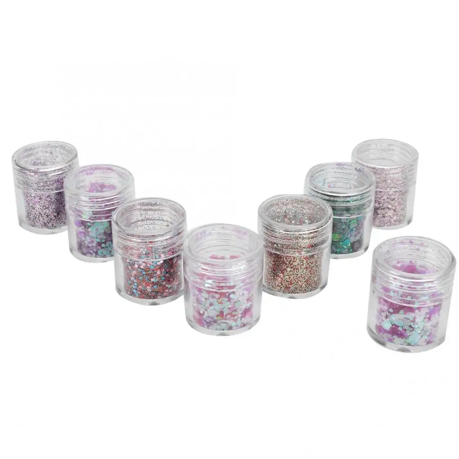 Дизайн ногтей 8 шт./компл. Блестки для маникюр с блестками украшения DIY нейл Арта