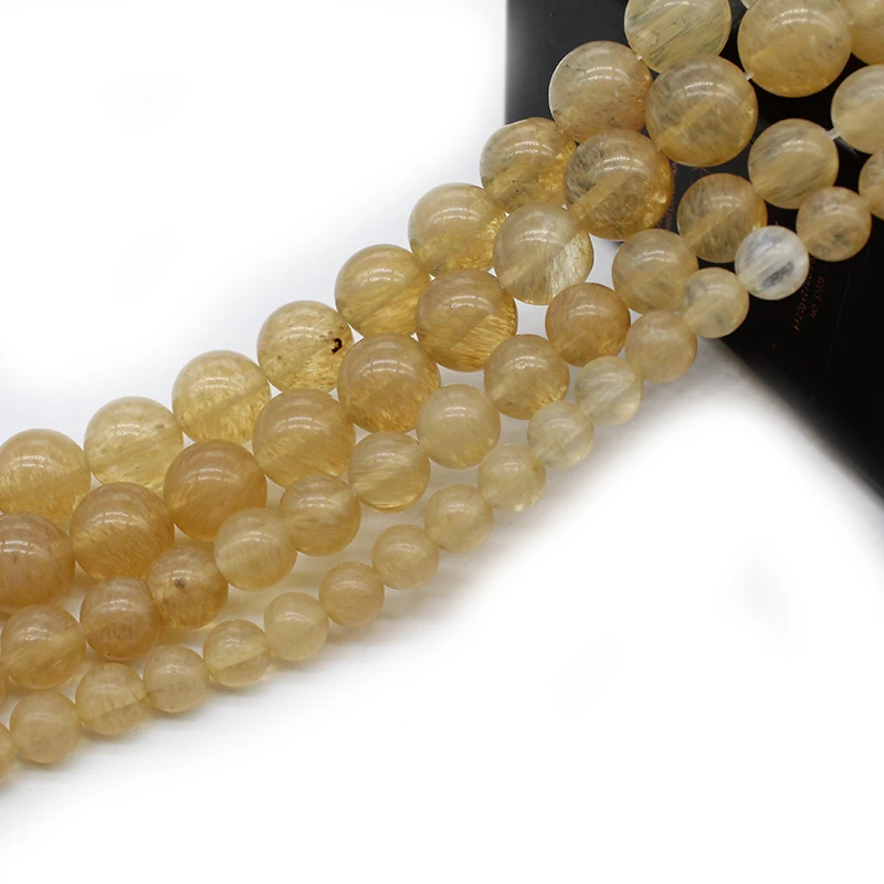 Натуральный камень граненый цитрина кварцевый арбуз Чай круглые бусины 15