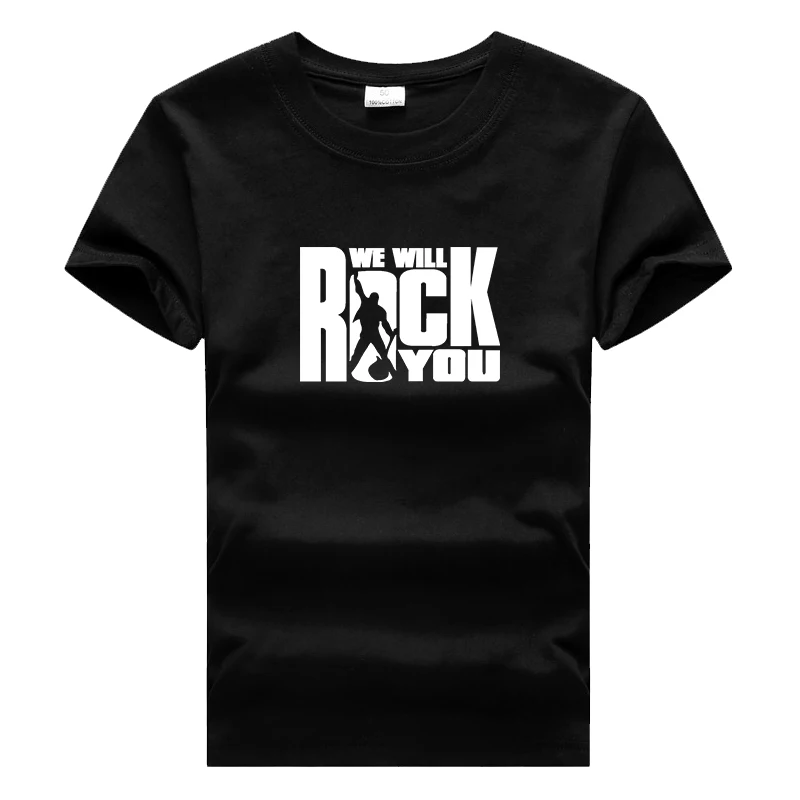 Freddie Mercury T Shirt Queen Band Tee Rock N Roll XXX Boys and Girls Shirts Summer Top Music Hipster Geek Anime Femme | Мать и ребенок