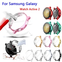ultra thin electroplate tpu protective watch case full cover screen protector for samsung galaxy watch active 2 40 44mm