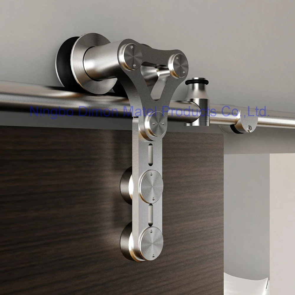 Free Shipping Dimon stainless steel 304 hanging wheel America style sliding door hardware DM-SDS 7105 without track | Обустройство