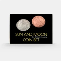 sun and moon coin set by oliver magic coin magic tricks illusion close up magic coin appearingvanish stage magia props gimmick