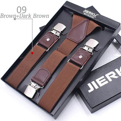 09 Deepeel 1 шт., 3,5*120 см, регулируемая эластичная Подвеска для взрослых, мужские ремни y-образной формы, Эластичные подтяжки, 3 зажима, подтяжки для штанов - Цвет: 09