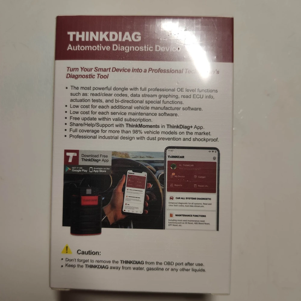 Thinkcar Thinkdiag старой версии V1.23.004 демонстрационный/EOBD/OBD2 считыватель кодов Bluetooth
