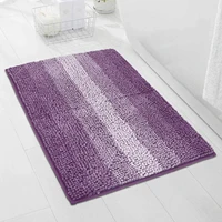 gradient colorful chenille bathroom mat carpets entrance doormat for toilet rugs bath floor towel anti skid long hairy floor mat