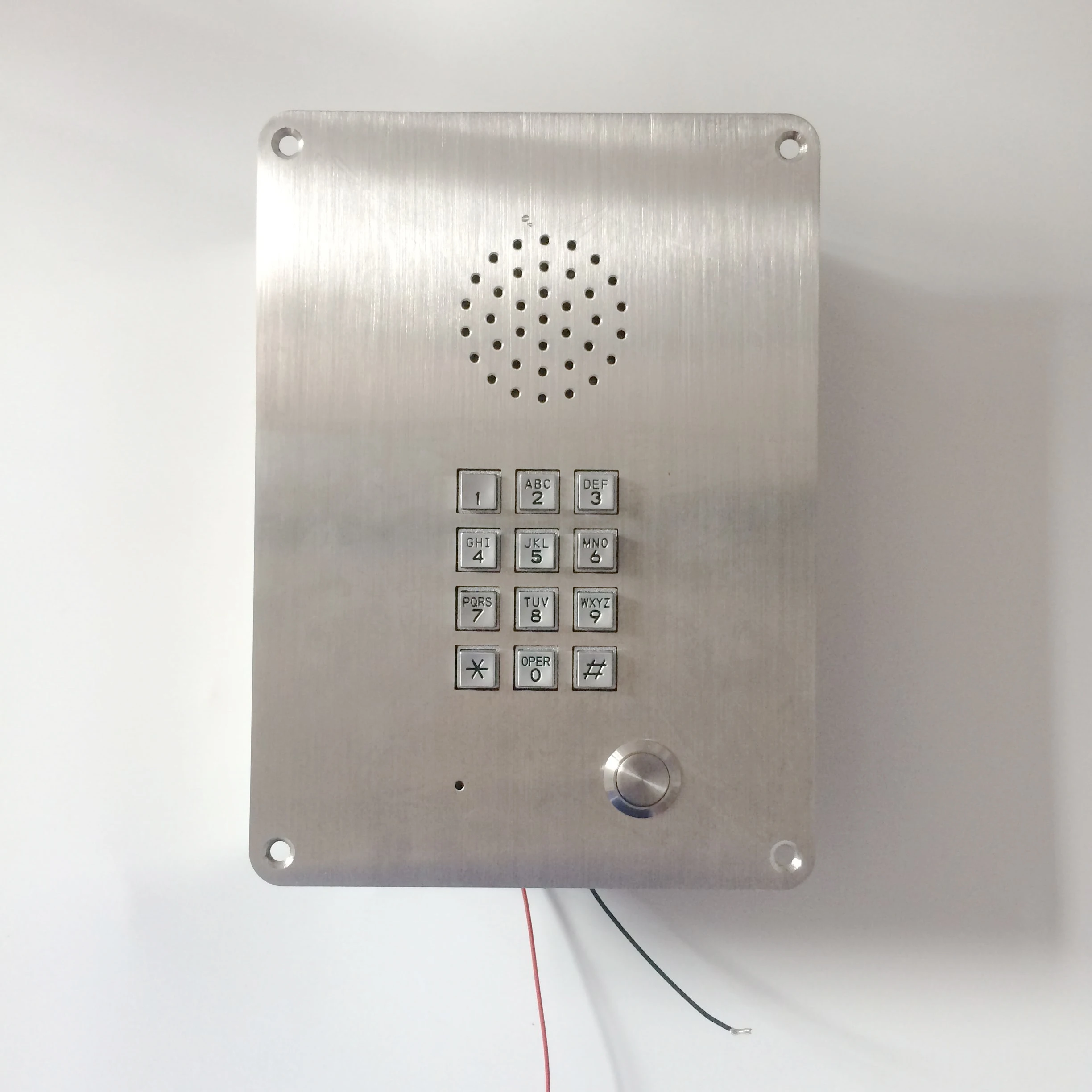 

Voip Sos Emergency Telephone Waterproof Handfree intercom Silver SUS 304 Telephone Dustproof Intercom with A Key Dial KNZD-06