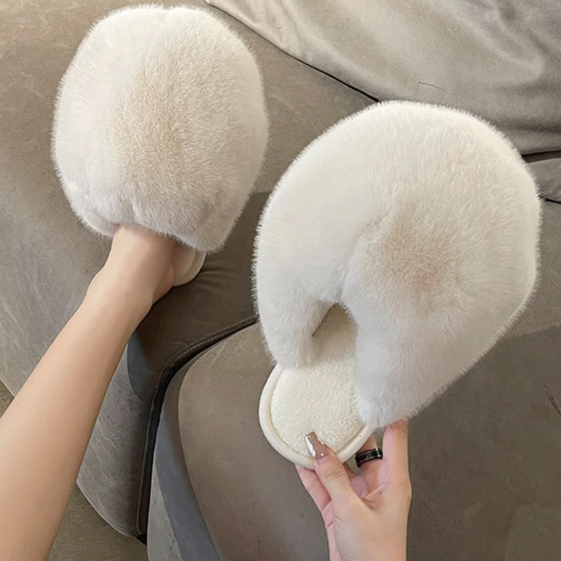 

Женские тапочки, зимние меховые теплые плюшевые домашние тапочки, женские мягкие удобные домашние тапочки, женская модная обувь