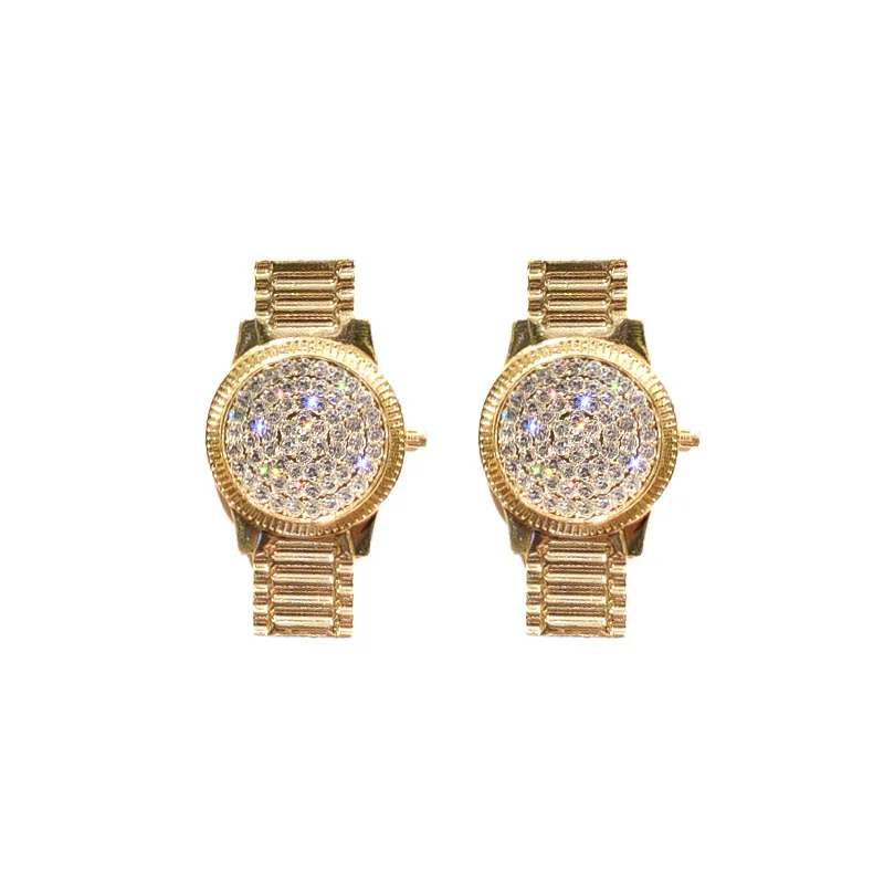 

Individuality Watch Earring Euramerican Exaggerative Zircon Atmospheric Fashion Hipster Eardrop Creative Party Grab An Eye