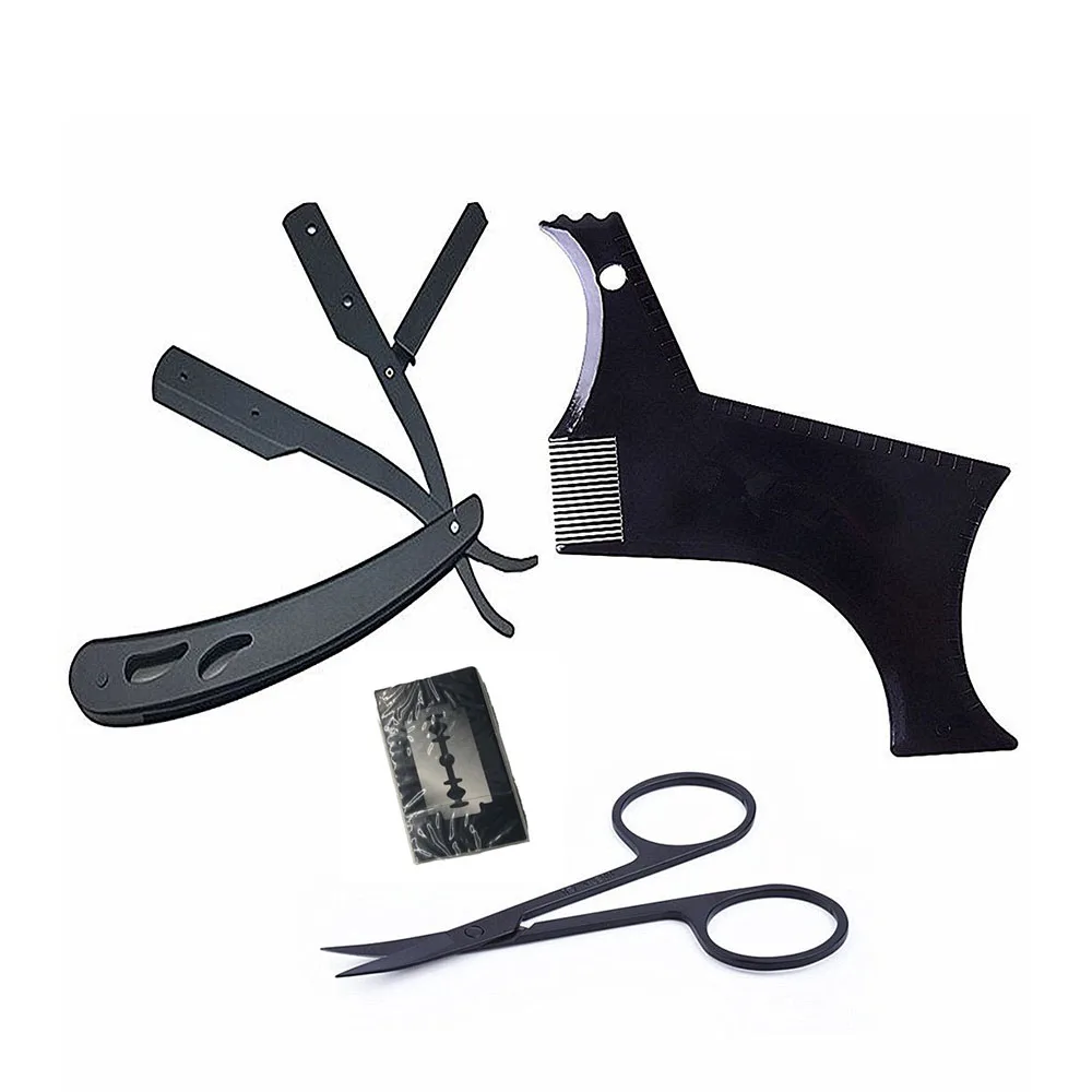 Новое поступление для мужчин борода формирование укладки ножницы шаблон гребень