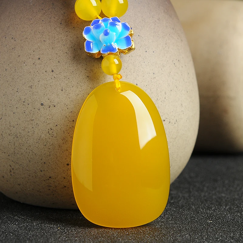 Настоящий Натуральный топаз яйцо лицо кулон Оригинальный Женский нефритовый Пи