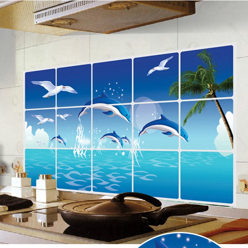 Кухонная масляная абсорбционная бумага стены наклейки водонепроницаемый