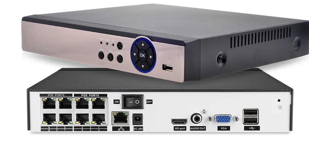 AHCVBIVN H.265 8CH 5 м сетевой видеорегистратор POE NVR система безопасности H.265 IP камера видеонаблюдения P2P 5MP HDMI VGA