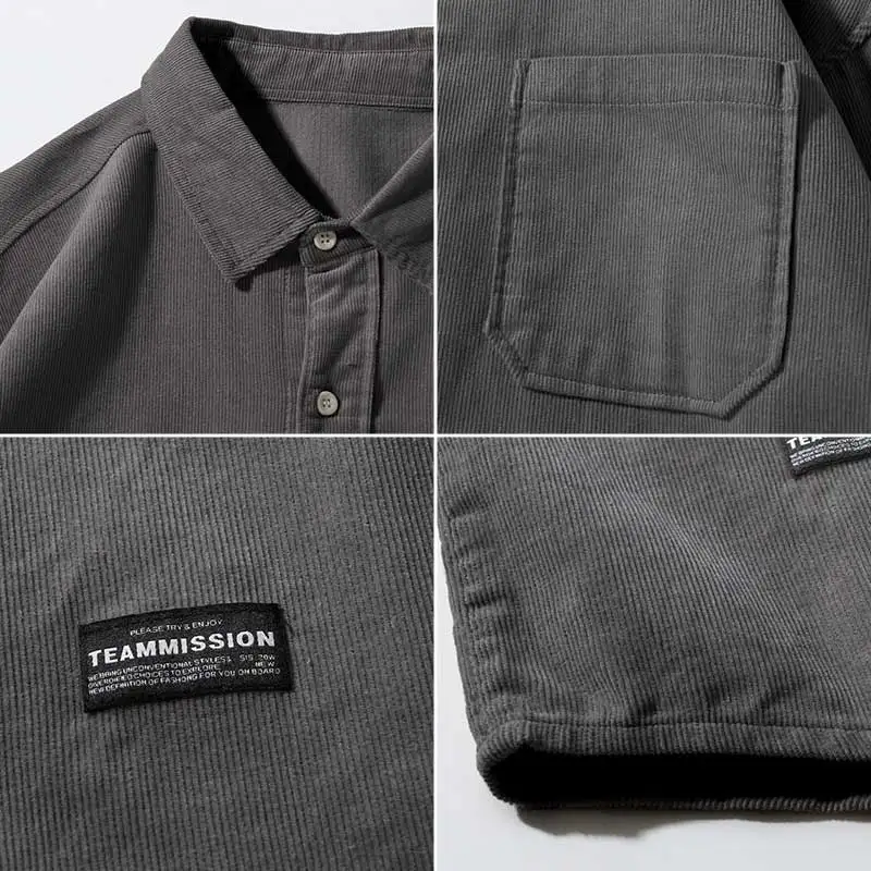 Camisas новинка Вельветовая Мужская рубашка большой размер фланелевый кардиган