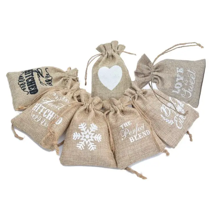 

Бесплатная доставка, 100 шт./лот, джутовые конфетные мешки, мешковина, льняные подарочные сумки, кружевные сумки для свадьбы/дня рождения