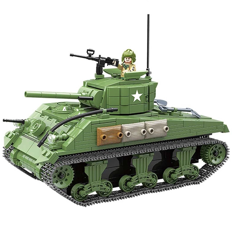 

726pcs M4A1 Military Tank Model Kit Classic Building Block Figure for Adult Q6PD