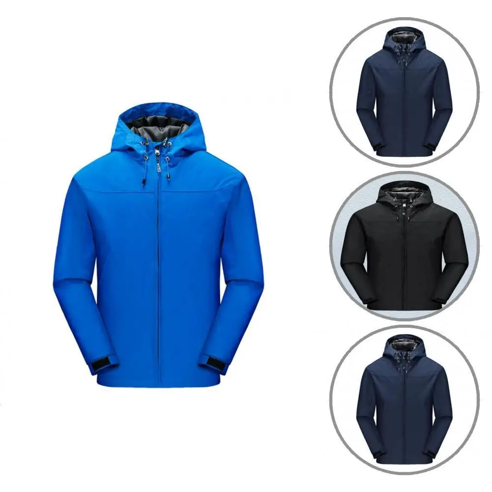 

Male Coat Keep Warm Comfortable Solid Color Thermal Male Watertight Jacket Male Jacket for Daily Wear