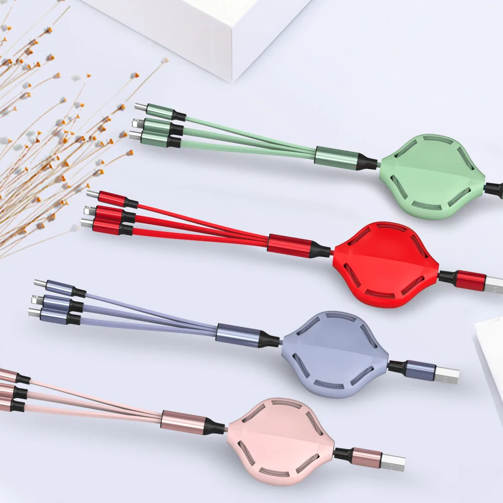 

3 в 1 Выдвижной зарядный кабель для iOS Тип C Micro USB 2/3/5A быстрое зарядное устройство кабель зарядная линия для iPhone Android адаптер
