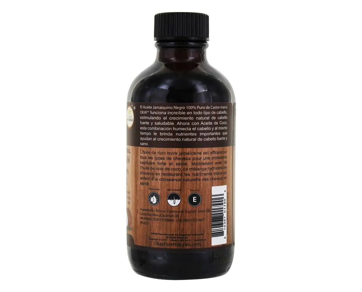 

Dark black Jamaican castor coconut oil - 4 fl. oz