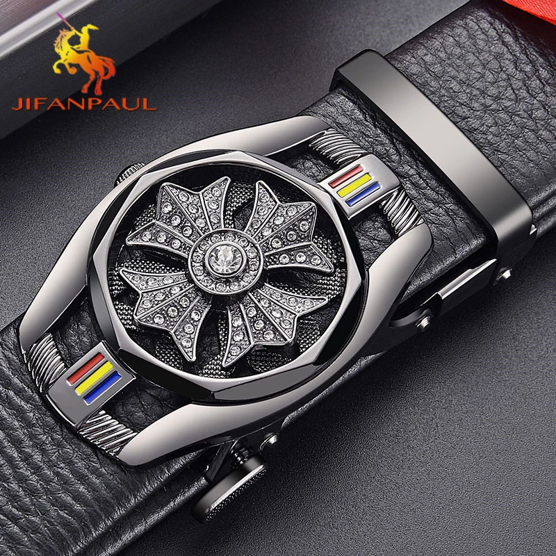 

2021 New Belts for 3.5cm Width Brand Fashion Automatic Buckle Black Genuine Leather Men's Jeans High Quality Waist Male Strap