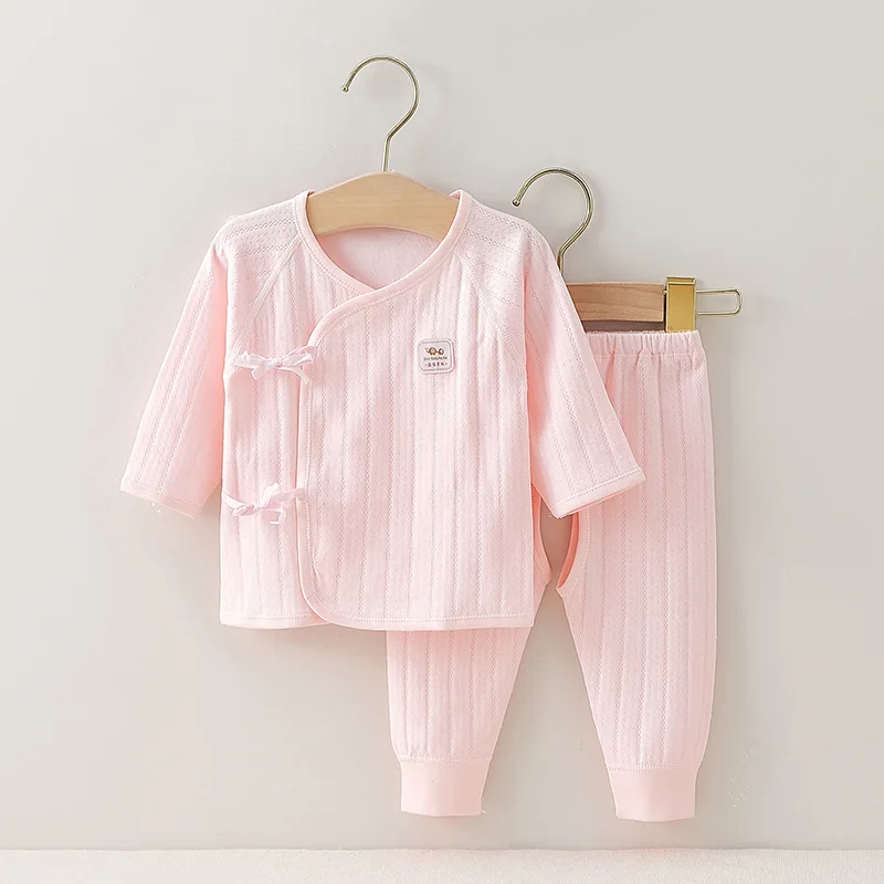 

Manufacturers Direct Selling Autumn New Style BABY'S Underwear Set Pure Cotton Seemless Newborns Clothes 0-3 yue Department with