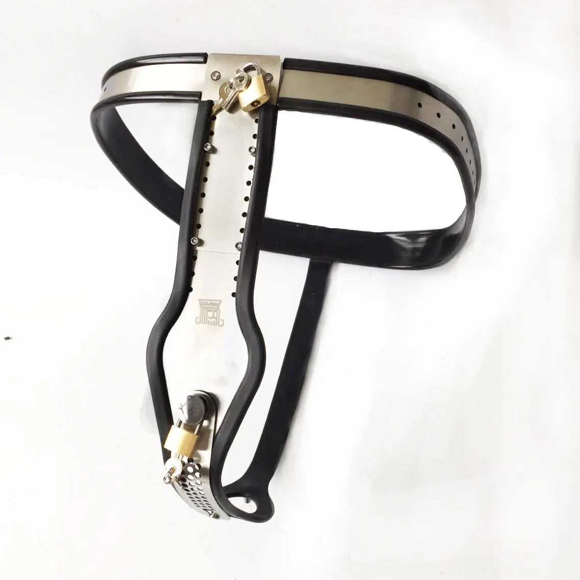 

direct selling old lock metal chastity belt female T-type chastity pants chastity belt with auxiliary shield metal adult product