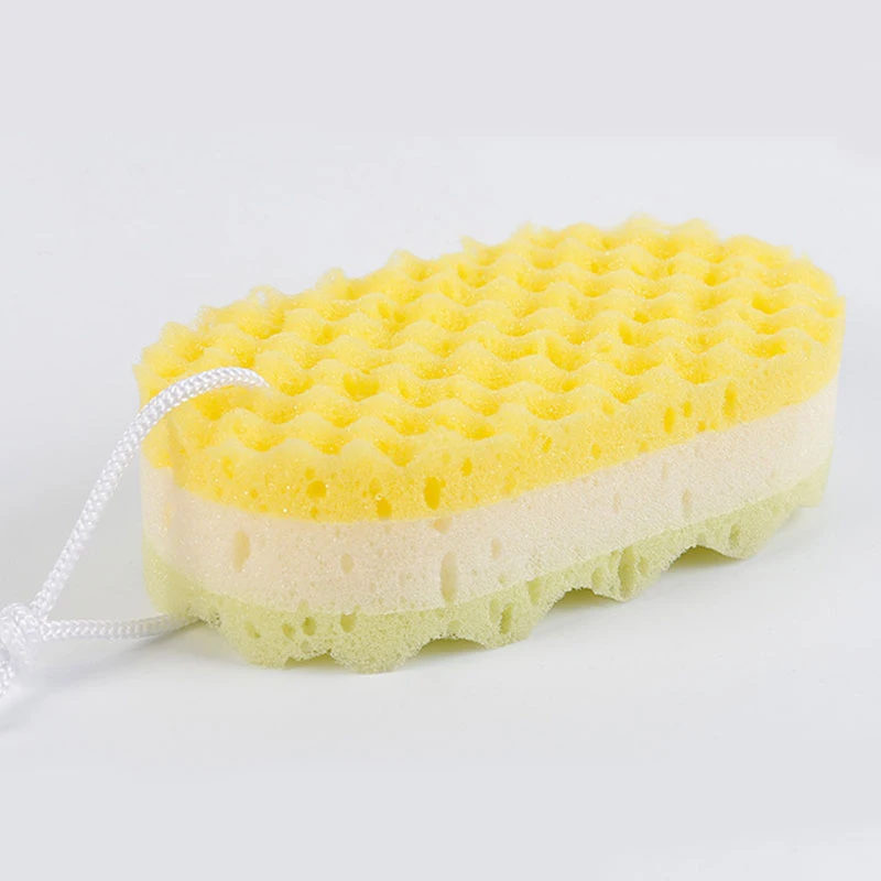 

New Three-layer Wave Bath Sponge Brushes Comfortable Kids Adults Sponge Bath Towel Brushes Body Exfoliating Skin Clean Supplies