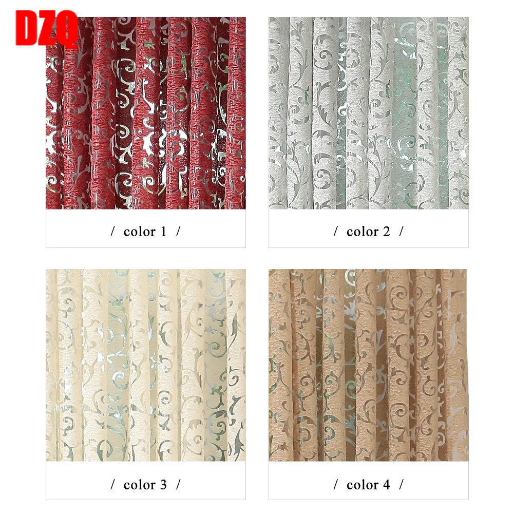 

European Style Jacquard Curtain for Home Window Treatments Short Kitchen Modern Living Room Ready