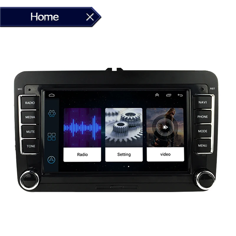 2 Din " Зеркало Ссылка gps навигация автомобильный Радио Android для Iphone для Bora Golf VW Polo Volkswagen Passat B6 B7 Touran стерео