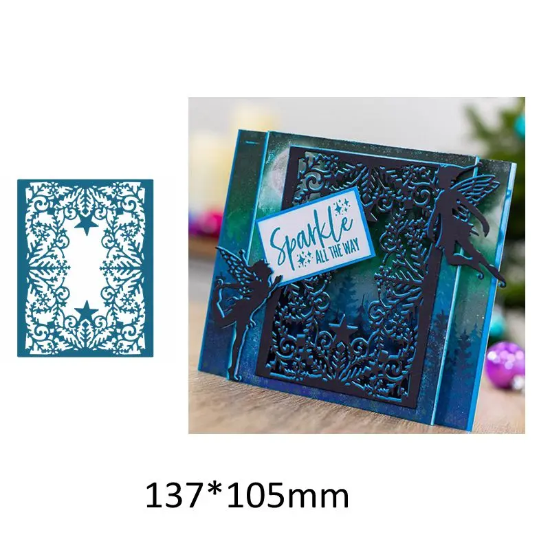 Рождественские кружевные буквы эльф венок снежные металлические Вырубные