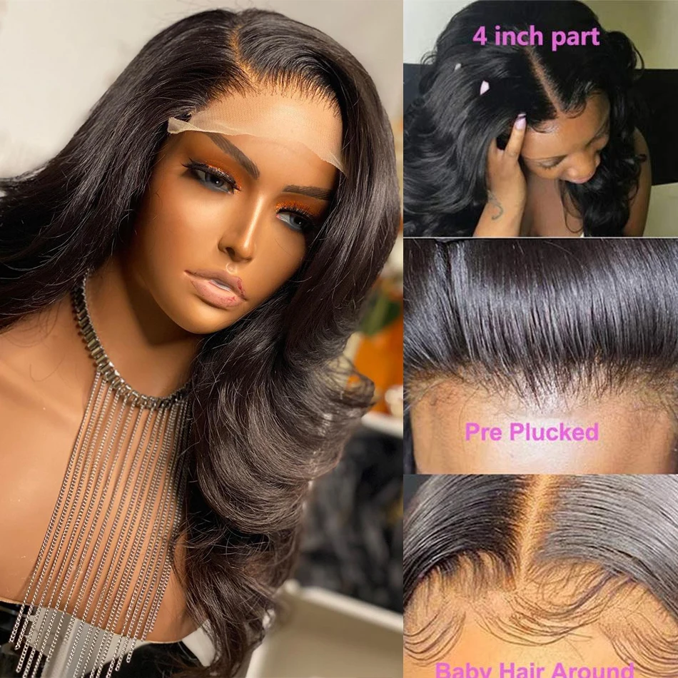 HD прозрачный Синтетические волосы на кружеве al парики из натуральных волос