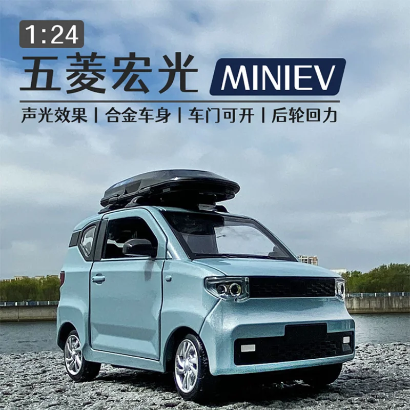 

Nicce 1:24 Diecast Alloy Car Model Miniature WULING MINI EV Metal Vehicle Collection Decoration Boys Gifts for Children Cute Toy
