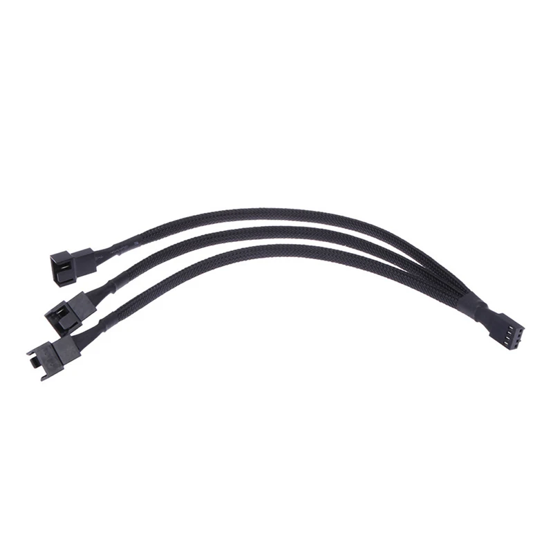 

1 To 3 Way Splitter Sleeved 4-Pin PWM Connector Fan Extension Cable 1pc