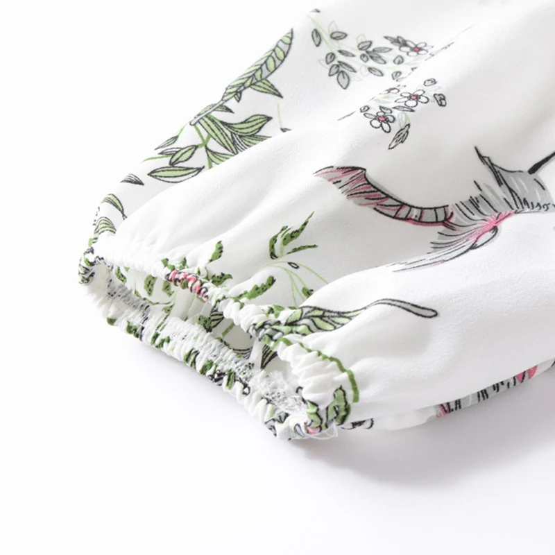 Женское платье на шнуровке GOPLUS шифоновое винтажное с длинным рукавом и цветочным