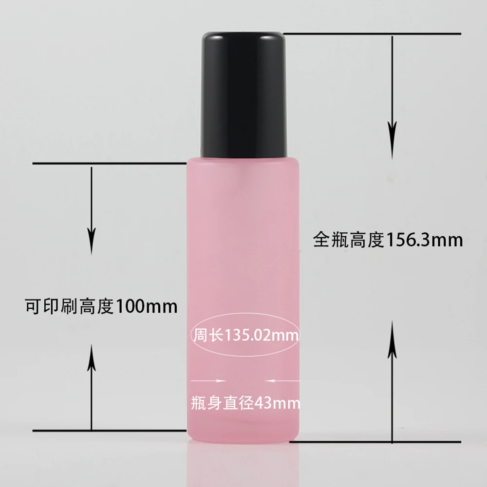 100 мл стеклянный контейнер для лосьона 50 шт. матовых розовых бутылок с