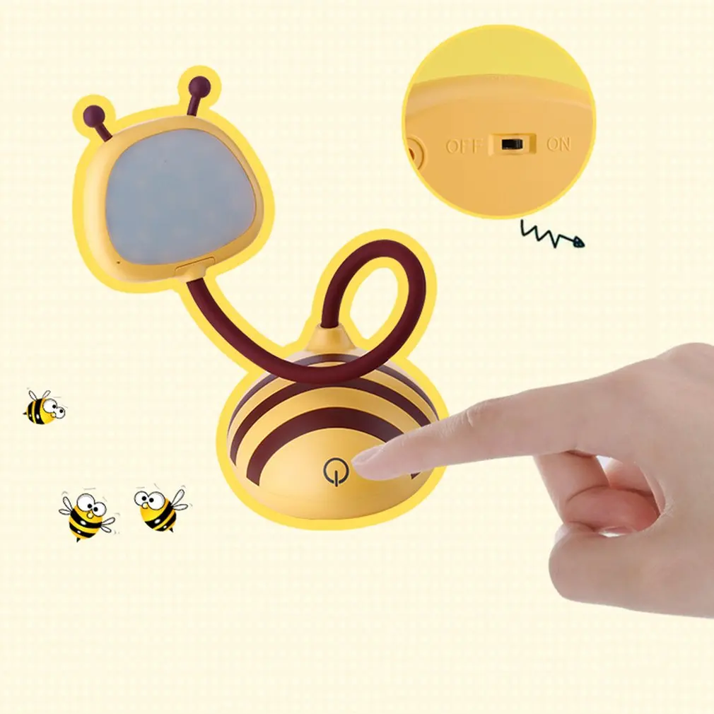 Креативный умный сенсорный пчелиный Ночной светильник светодиодный usb зарядка