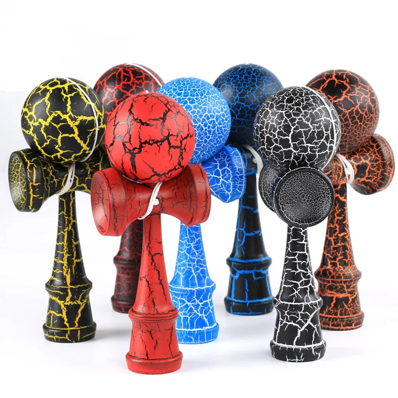 Деревянный шар Kendama 18 см мелкая краска умелый жонглирующий игрушки японский