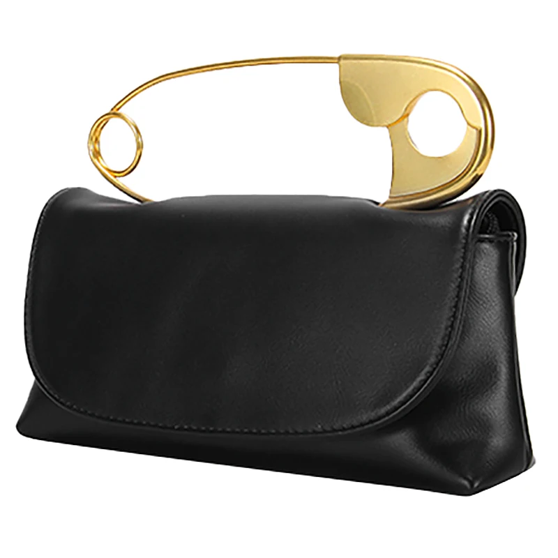 Large Pin Soft Handbag Korean Small Square Shoulder Messenger Bag Ladies Personality Chic Purse Fashion | Багаж и сумки