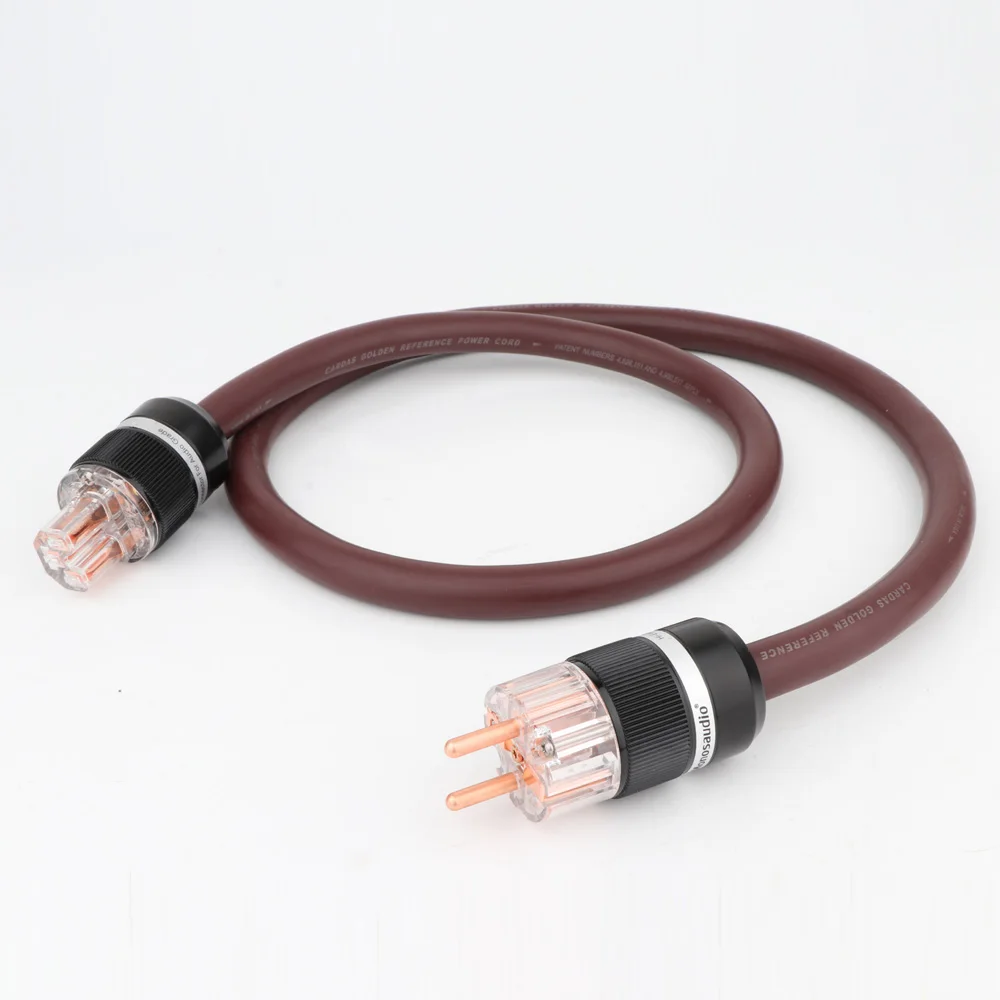 

Hi-end golden reference DIY Schuko Power cord with E101 Pure Copper EU Power Plug IEC Female Power Connector