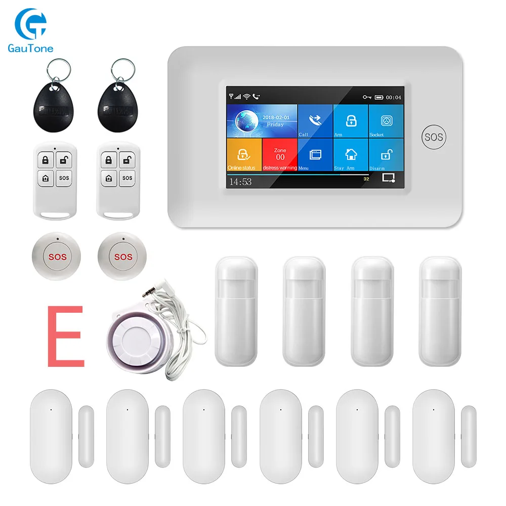 GT-014-GSM-PG106-E DHL приложение пульт дистанционного управления PG106 wifi+ GSM gprs беспроводной дом/Компания охранная сигнализация для Android и iOS - Цвет: GT-014-GSM-PG106-E