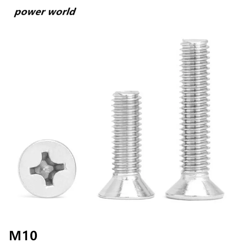 

M10 304 Stainless Steel GB819 Phillips Flat Countersunk Head Machine Screws