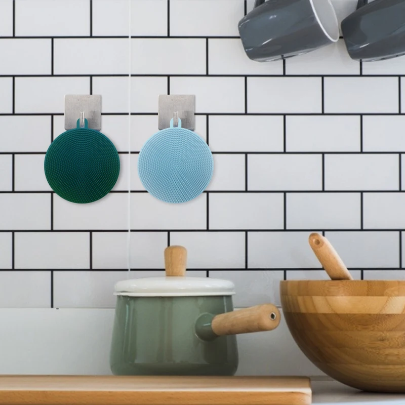 4 упаковки 10 цветов силиконовая губка для мытья посуды | Дом и сад