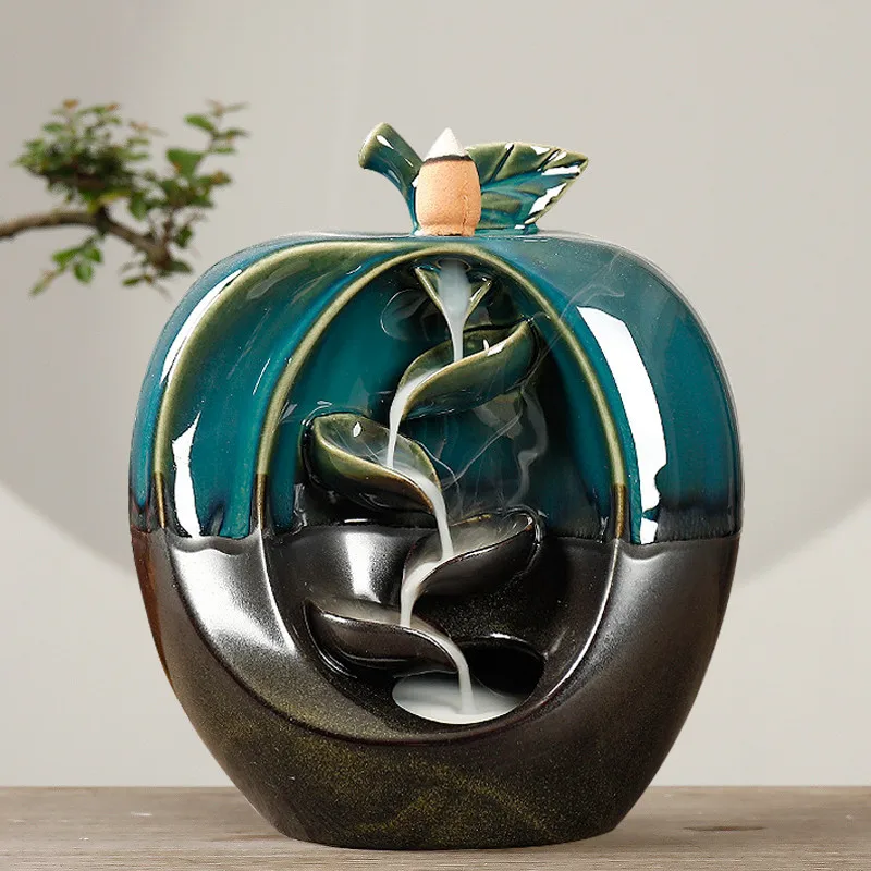 Apple грушевидные полые арома лампа для Ладан горелки водопад кадило ароматерапия