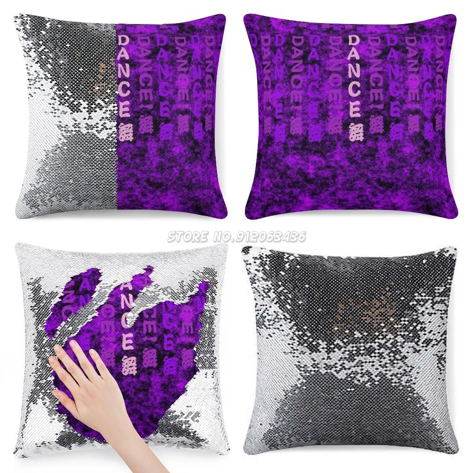 

Чехол для диванной подушки с блестками, 40 х40 см