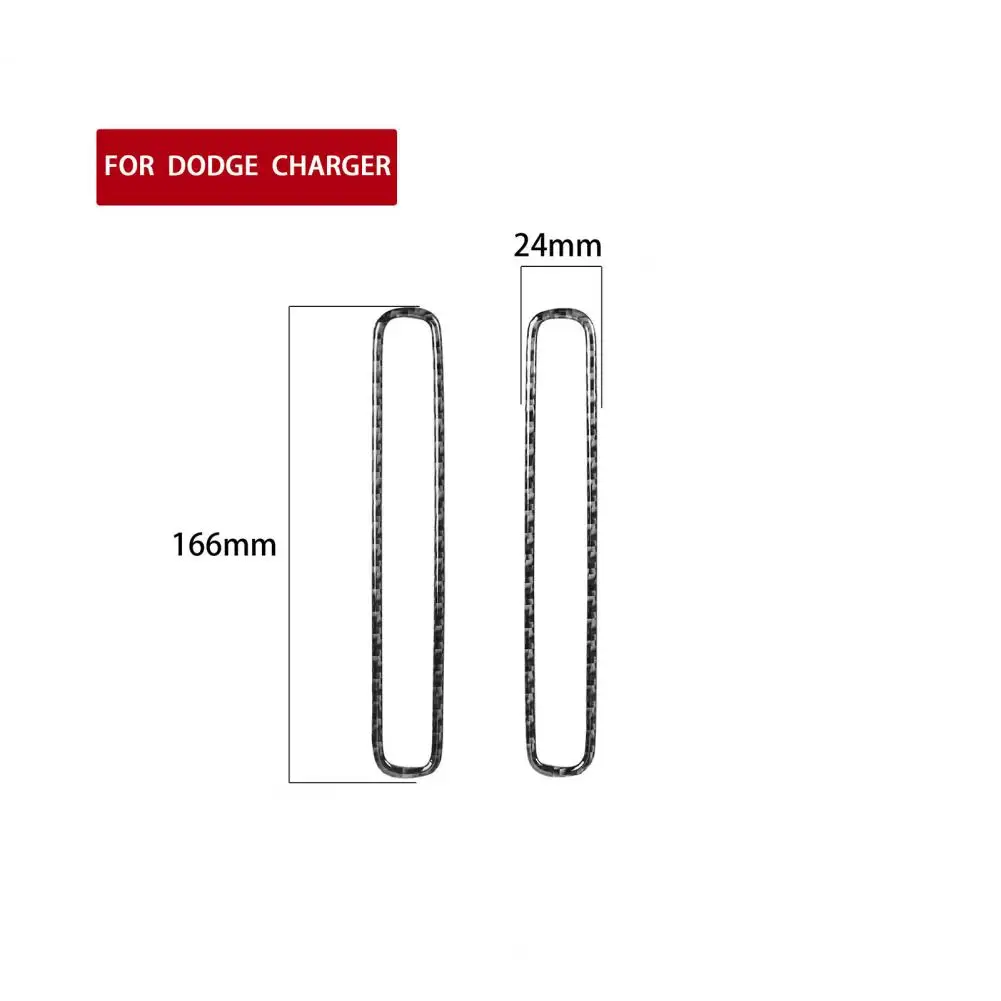 

2Pcs Auto Left Drive Carbon Fiber Air Outlet Decor Stickers for Dodge 2011-2014