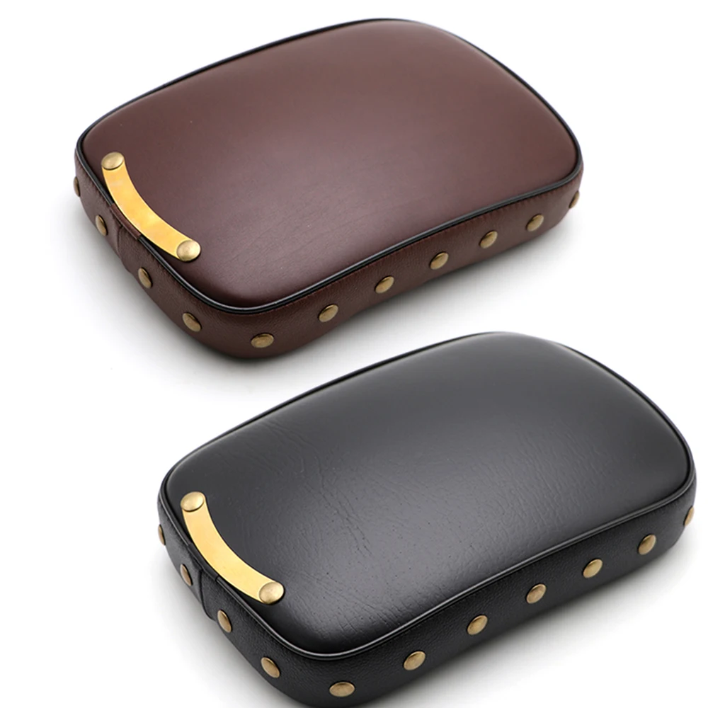 

Motorcycle Rear Passenger Cushion Pillion Seat Pad 8 Suction Cups For Harley Dyna Sportster Softail Touring