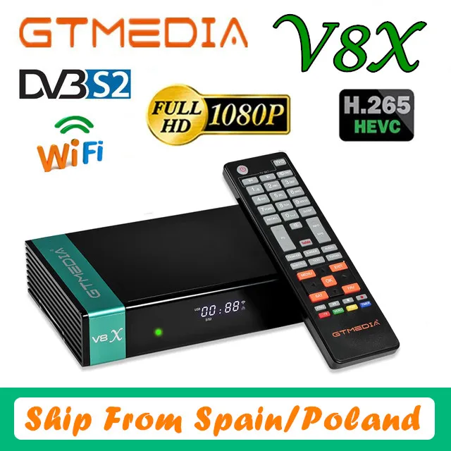 

Full HD DVB-S2 GTmedia V8X H.265 Decoder Same as GTmedia V8 Nova Built in WIFI 1080P V8 Honor upgrade GTmedia V9 Super no app
