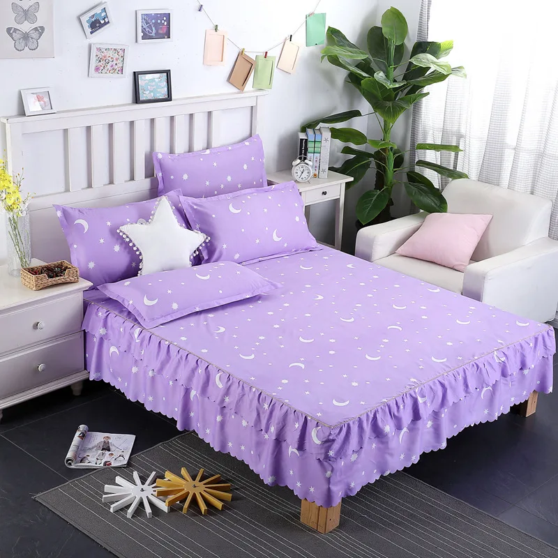 Фиолетовая луна и звезды домашнее постельное белье хлопковое покрывало