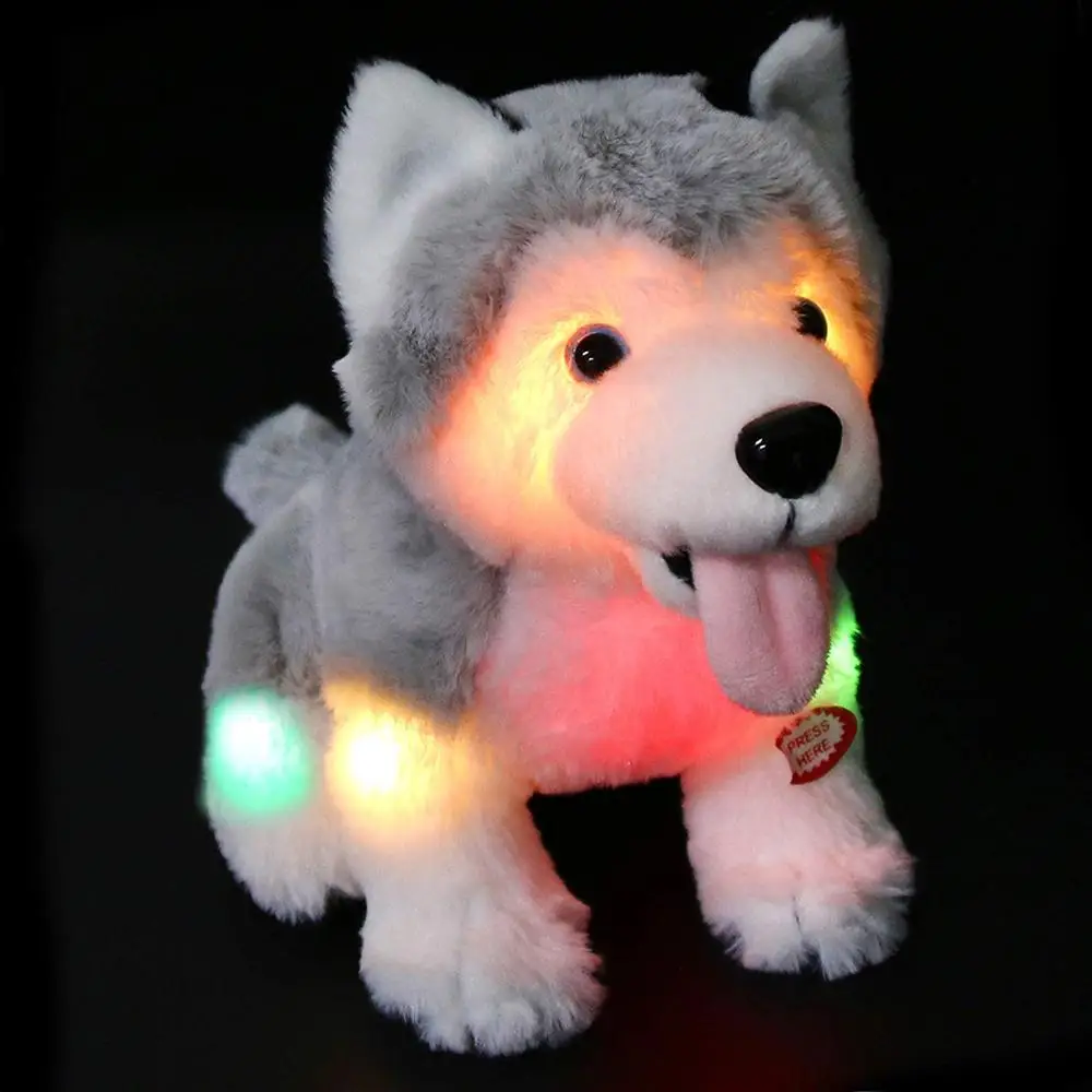Светодиодный светильник с набивными животными Husky Dog мягкая плюшевая игрушка