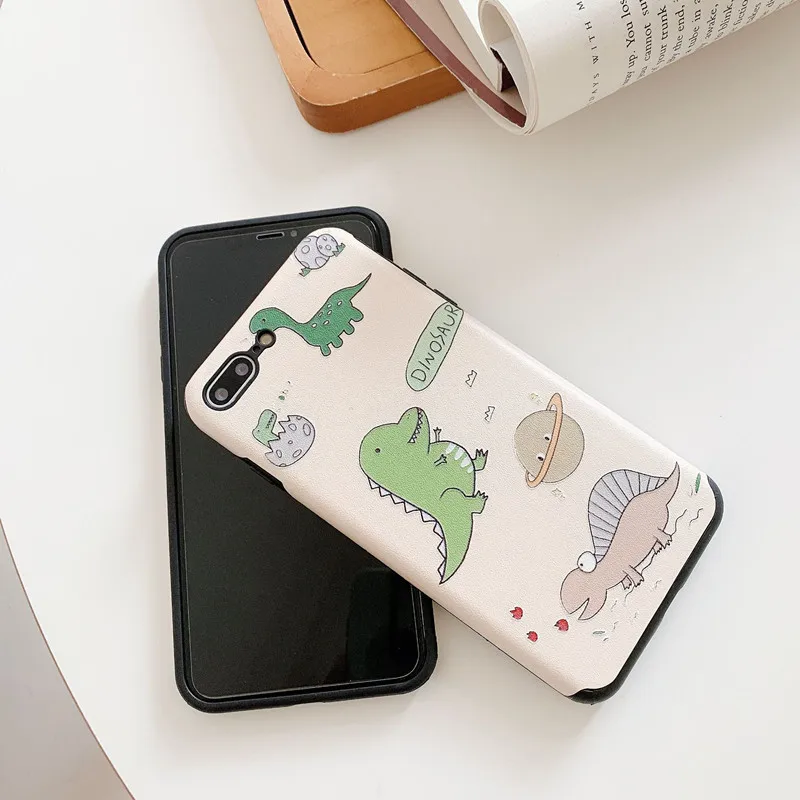 Для iphone 11Pro Max силиконовый чехол корейский цветок динозавр мультфильм для