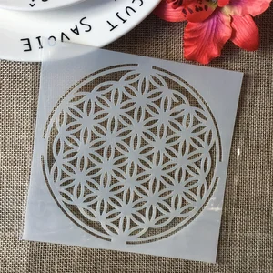 Трафарет с круглым узлом, 5 дюймов, для самостоятельного многослойного рисования, настенная живопись, шаблон для тиснения раскраска для скрапбукинга, декоративная открытка для альбома